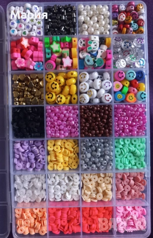 Мъниста кутии, гривни, фиби, брошка, нанизи, снимка 7 - Други - 52669210