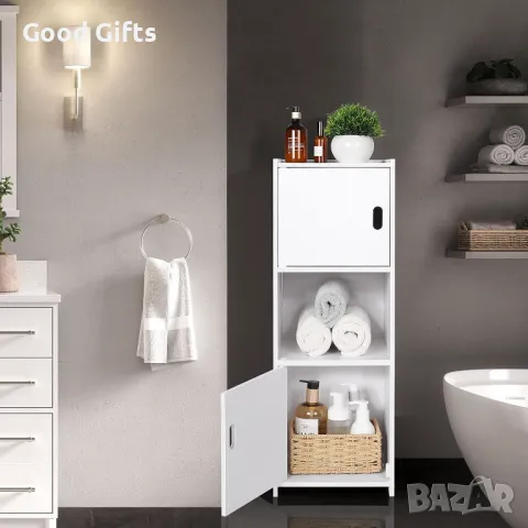 Водоустойчив шкаф с 3 отделения, Бял, снимка 7 - Шкафове - 50208358