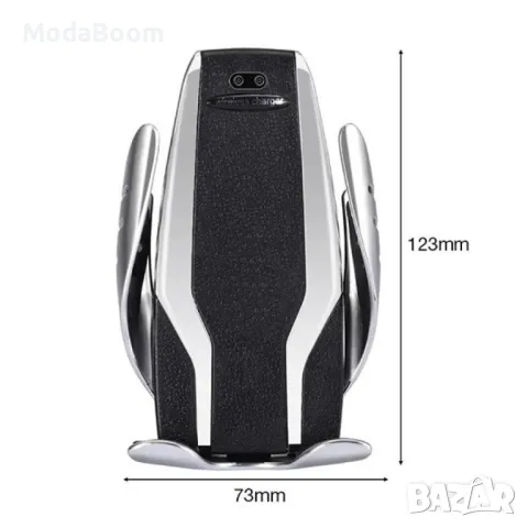 Поставка за телефон с вградено безжично зарядно за кола Smart sensor s6, снимка 2 - Безжични зарядни - 48064041