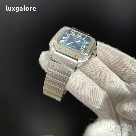 Мъжки часовник Cartier Santos de Cartier Blue Dial с автоматичен механизъм, снимка 3 - Мъжки - 42026236
