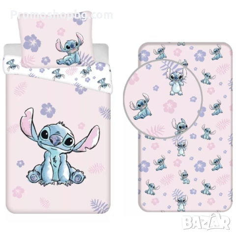Спален комплект Лило и Стич, 100% памук, 3 части за единично легло
