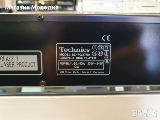 CD Player Technics SL-PG370A  В отлично техническо и визуално състояние., снимка 9 - Декове - 44192329