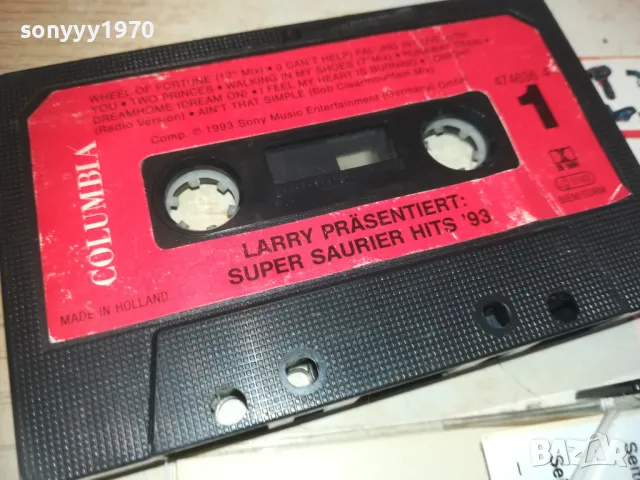 LARRY SUPER HITS 93 COLUMBIA-MADE IN HOLLAND 2909241857, снимка 17 - Аудио касети - 47397869