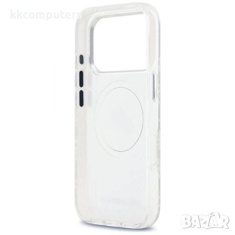 Оригинален кейс Karl Lagerfeld Karl and Choupette Glitter MagSafe, За iPhone 17 Pro (6.3), Прозрачен, снимка 6 - Резервни части за телефони - 51825671