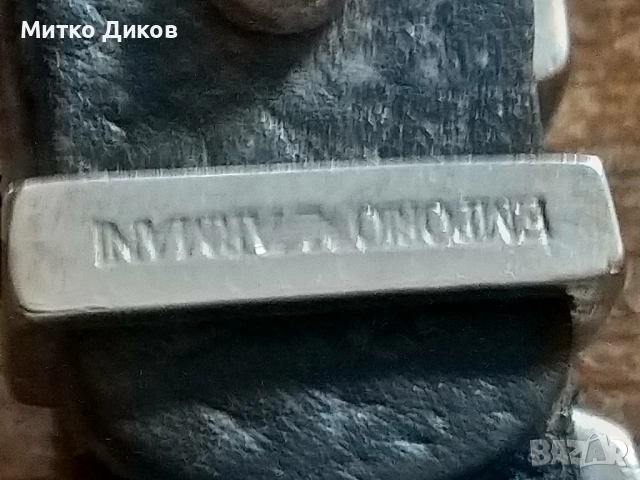 Emporio Armani гривна маркова естествена кожа със сребърни орнаменти, снимка 4 - Гривни - 51515482
