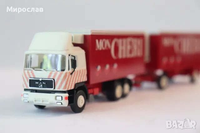 HERPA H0 1/87 МАН MAN КАМИОН ТИР МОДЕЛ, снимка 3 - Колекции - 50142621