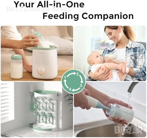 Нови Momcozy бутилки за кърма, 4 броя Съдове за съхранение 320 мл, снимка 5 - Други - 51689187