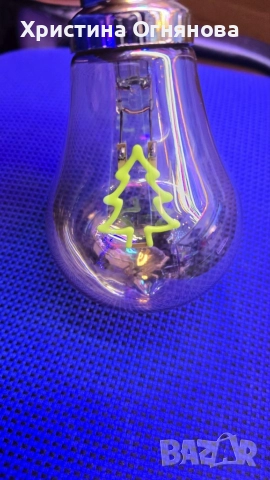 Коледна LED декоративна крушка с фигура – Елха / Love – Топъл празничен акцент за дома и подарък, снимка 5 - Декорация за дома - 52632494