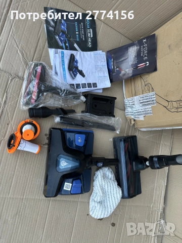 ROWENTA X-FORCE FLEX 9.60 AQUA RH20C2WO – ВЕРТИКАЛНА БЕЗЖИЧНА ПРАХОСМУКАЧКА 2 В 1, снимка 2 - Прахосмукачки - 55957275