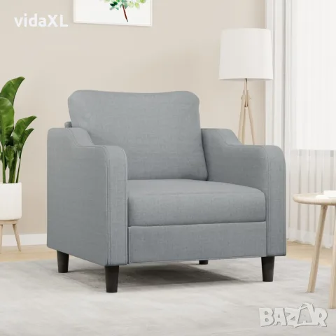 vidaXL Стол кресло светлосив 60 см плат, снимка 2 - Дивани и мека мебел - 56147289