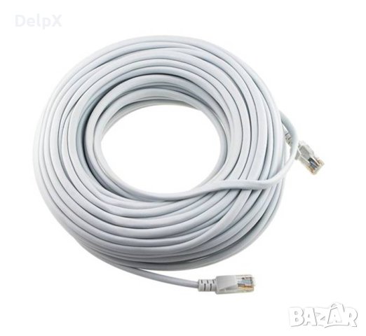 Кабел мрежов Nedis, кръгъл, UTP, LAN, PATCH, RJ45 8pin(м), CAT6, 15m