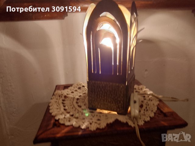 Сувенирна нощна лампа "Kamelyok" от епохата на далечните седемдесет години СССР месинг 