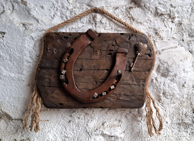 Винтидж Закачалка за Ключове с Подкова и Въже, снимка 2 - Декорация за дома - 53386824