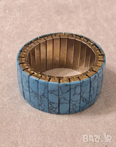 тюркоазена еластична гривна, снимка 3 - Гривни - 49171175