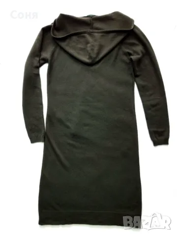 BENETTON фина вълна кафява с качулка, снимка 4 - Рокли - 48003456