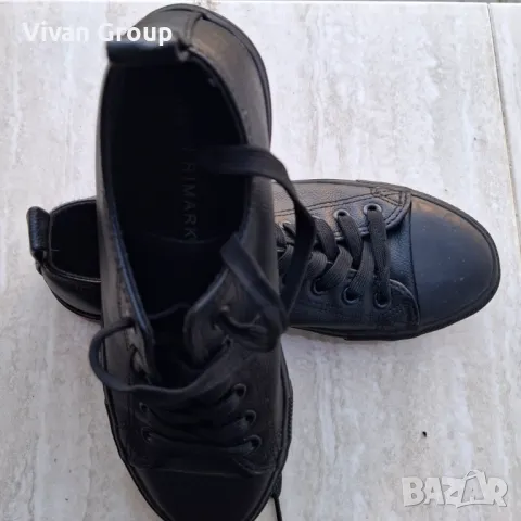 Черни  кожени детски кецове размер 38, снимка 5 - Детски маратонки - 47743504