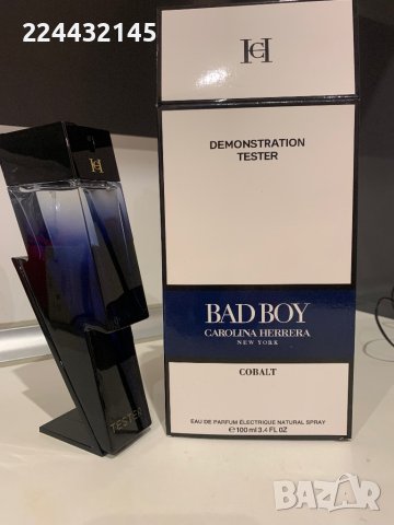 carolina herrera bad boy cobalt 100 ml EDP Tester , снимка 2 - Мъжки парфюми - 41121600