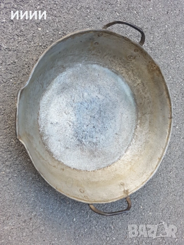 Бакърена тава за сладко лютеница, снимка 3 - Антикварни и старинни предмети - 53374670