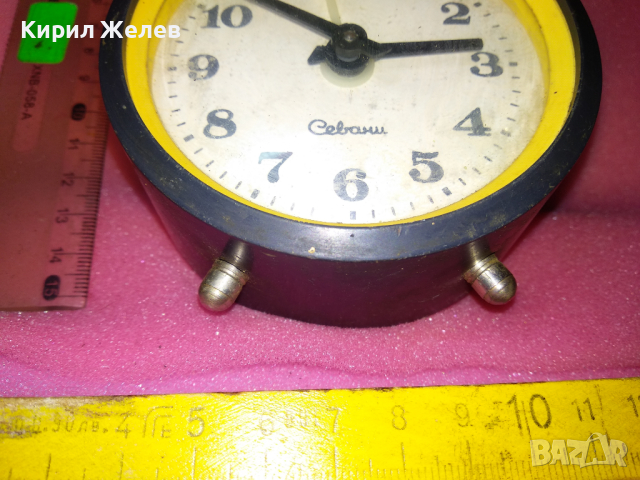 СЕВАНИ Стар РЯДЪК КОЛЕКЦИОНЕРСКИ РУСКИ БУДИЛНИК МЕХАНИЧЕН НАСТОЛЕН ЧАСОВНИК СЕВАНИ СССР 16935, снимка 13 - Антикварни и старинни предмети - 44549398