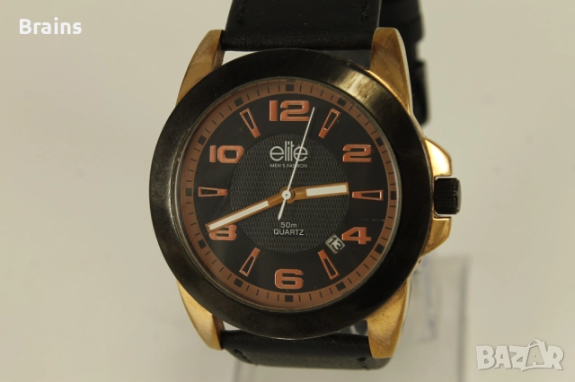 ELITE Мъжки Кварцов Часовник Розово Злато, снимка 3 - Мъжки - 51773096