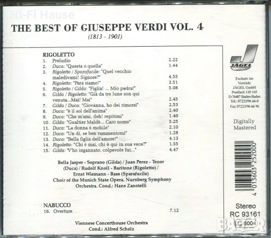 The Best Guiseppe Verdi -vol 4, снимка 2 - CD дискове - 34482050