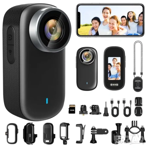 Екшън камера Nisanmoon, 4K, водоустойчива, малка, с 1,3-инчов екран