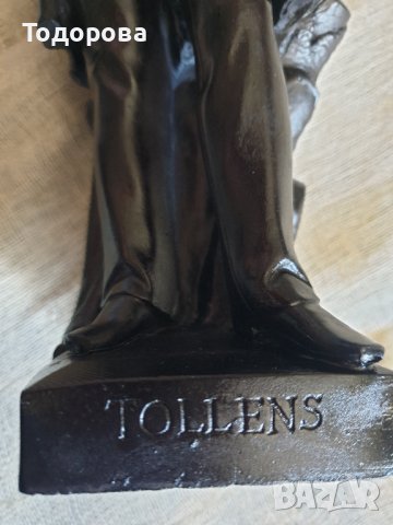 Старинна каменна склуптура - Hendrik Tollens. /1780-1856 г./, снимка 2 - Статуетки - 41495024