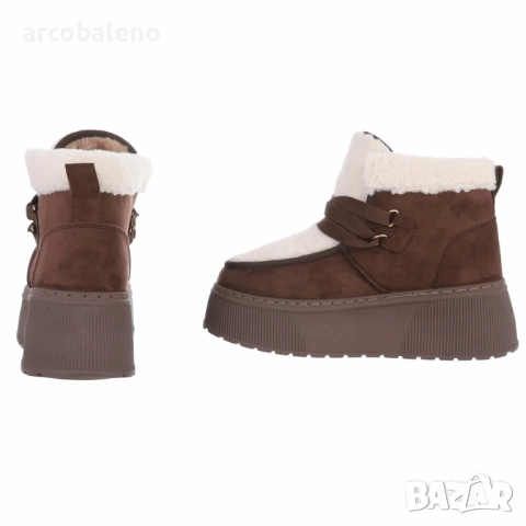 Дамски зимни боти до глезена, 3цвята , снимка 18 - Дамски боти - 52222704