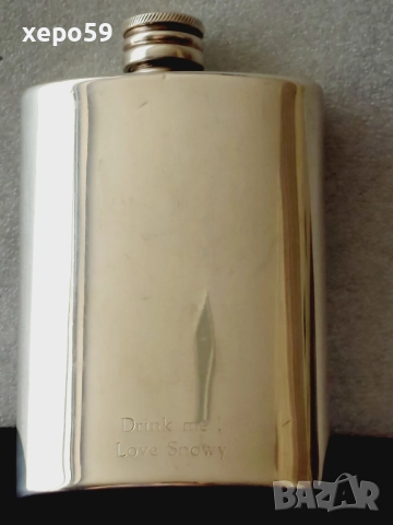 Сребърна бутилка за уиски-MAPPIN&WEBB,Hip Flask Silver/чаша,сребро,кана/, снимка 10 - Други - 52335981