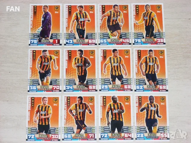 Комплект от 100 бр. футболни карти МАЧ АТАКС от Висшата лига 2014/15 Манчестър Юнайтед, Челси, Сити, снимка 11 - Фен артикули - 49423469