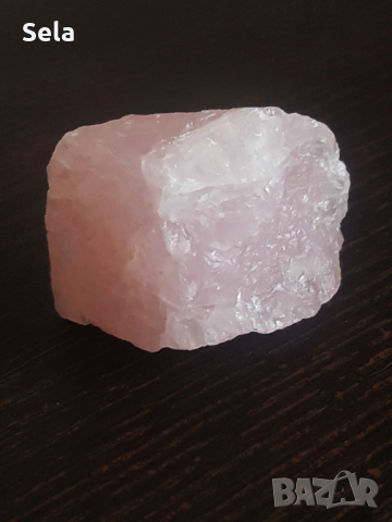 Естествен, нешлифован розов кварц друза
