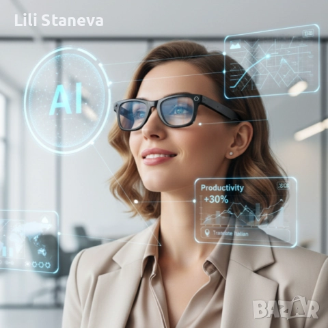Смарт очила с AI - Превод, камера, видео и обаждания в реално време. , снимка 1