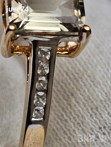 ЗЛАТЕН ПРЪСТЕН С ЕСТЕСТВЕН СУЛТАНИТ (ТУРЦИЯ) СЕРТИФИКАТ, снимка 5 - Пръстени - 53493630