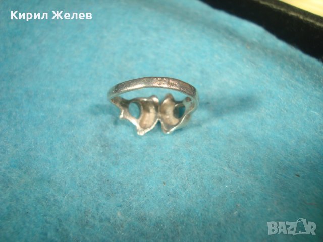 СТАР СРЕБЪРЕН ПРЪСТЕН СРЕБРО 925 ДЕЛФИНЧЕТА РЪЧНА ХУДОЖЕСТВЕНА МАЙСТОРСКА ИЗРАБОТКА АНГЛИЯ 25966, снимка 7 - Пръстени - 35746656