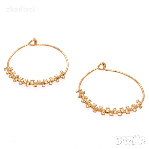 Златни обеци 1,37гр. 9кр. проба:375 модел:36134-4, снимка 2 - Обеци - 53800040