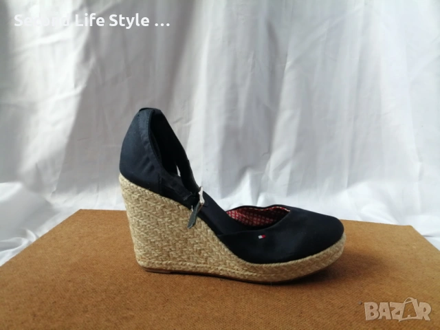 № 38 Tommy Hilfiger оригинални дамски еспадрили сандали на платформа, естествена кожа