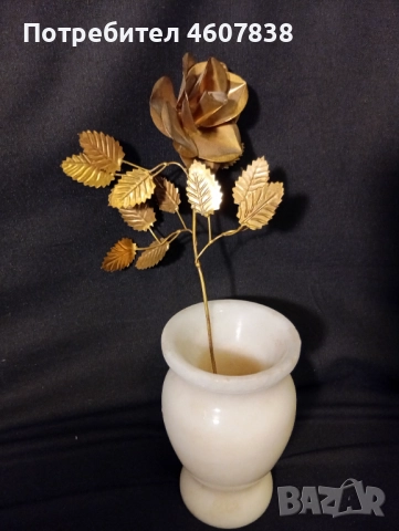 Роза месинг 20 см, снимка 2 - Декорация за дома - 52293919