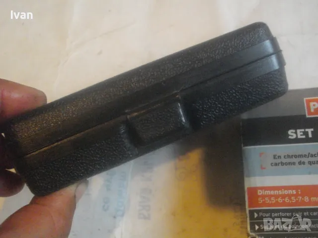 НОВ ОРИГИНАЛЕН НЕМСКИ КОМПЛЕКТ POWERFIX PROFI 7 БРОЯ СМЕНЯЕМИ ЗАМБИ ЗА ОТВОРИ 5-8мм ХРОМ-КАРБОНОВИ, снимка 7 - Други инструменти - 49766962