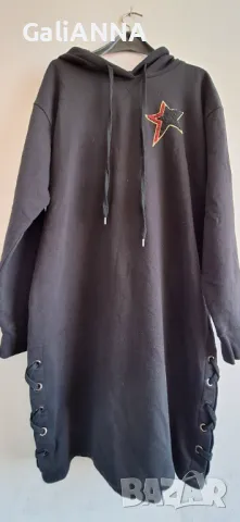 СТРАХОТНА РОКЛЯ ТУНИКА С КАЧУЛКА 2XL