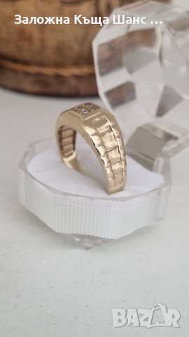 Златен пръстен 14к , 585 проба , снимка 3 - Пръстени - 44217650