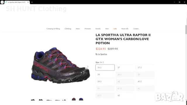 La Sportiva Ultra Raptor II GTX Woman's GORE-TEX размер EUR 37 / UK 4 дамски водонепромокаеми - 916, снимка 2 - Маратонки - 48371148