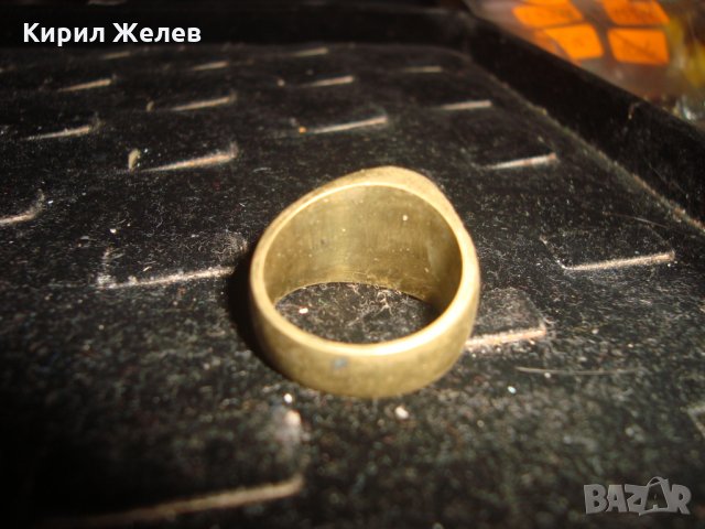 СТАР ПОЗЛАТЕН БРОНЗОВ ПРЪСТЕН МЕРЦЕДЕС МАСИВЕН МАЙСТОРСКА ИЗРАБОТКА РЯДЪК 74141, снимка 6 - Антикварни и старинни предмети - 33846590