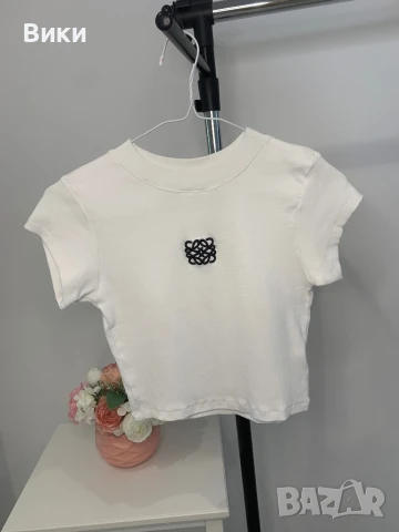 Кроп бяла тениска , снимка 5 - Тениски - 50918339