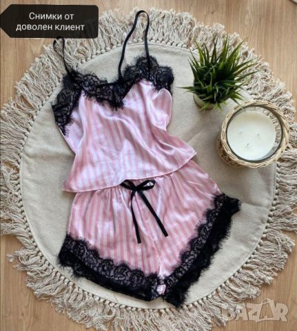 Секси сатенена пижама, снимка 7 - Пижами - 41790900