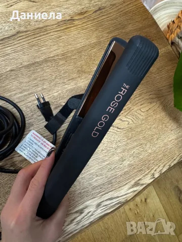 Професионална преса за коса Golden Curl Розово злато, 230 градуса, снимка 3 - Преси за коса - 55772755