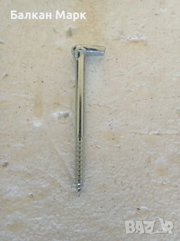 Куки Г-образни 5.8х80 мм – кръстат шлиц, поцинковани (10 бр.) – Внос от Германия, снимка 2 - Железария - 51534323