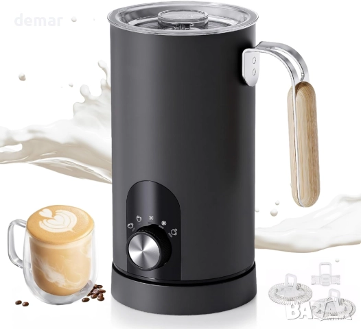 LiveGo Електрически разпенител за мляко 5 в 1, за топла и студена пяна