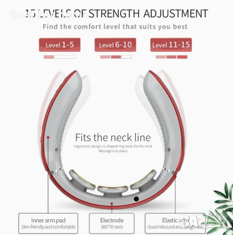 Интелигентен 3D Масажор за Шия и Врат TAHATH – Физиотерапия, Загряване и 4 Режима на Масаж