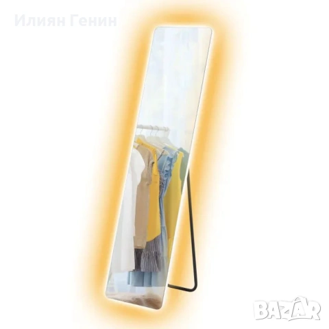 HOMCOM LED огледало в цял ръст, сензорно управление