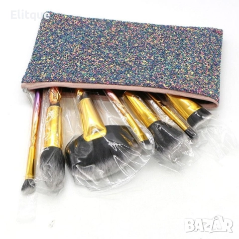 Комплект "Еднорог" от 7 разноцветни четки за грим HZS91